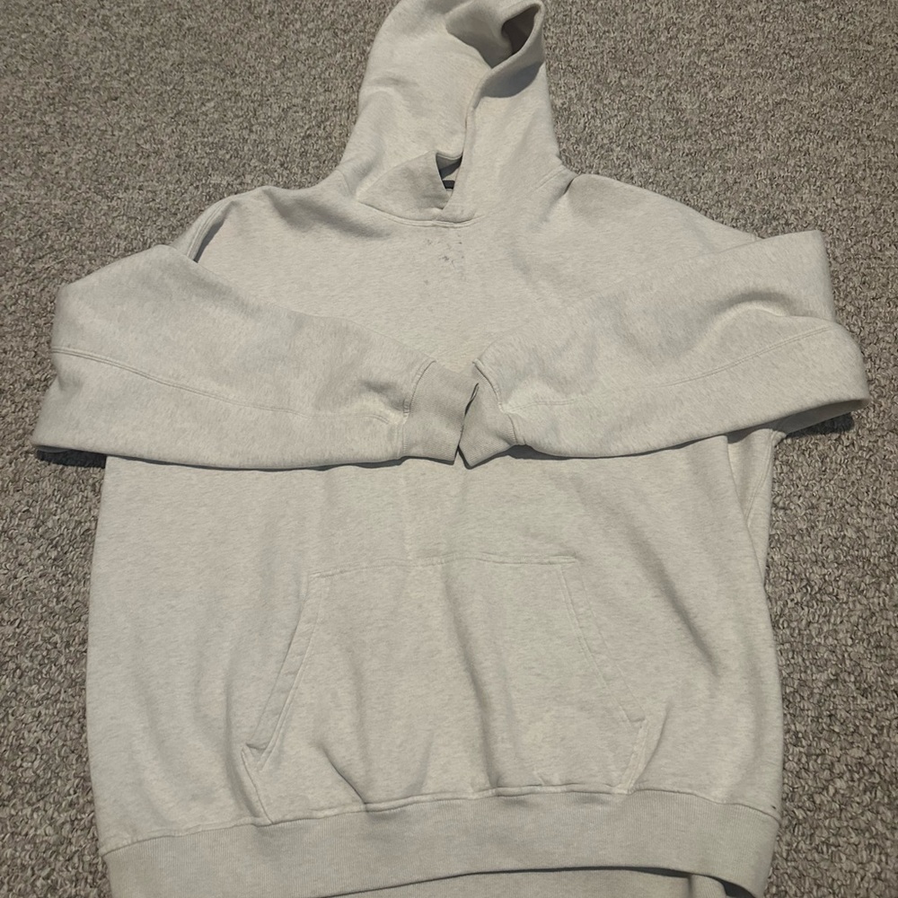 Abercrombie & Fitch Heather Gray/Oatmeal Hoodie